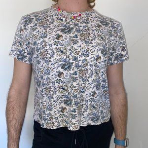 Floral print White Stag shirt, size L